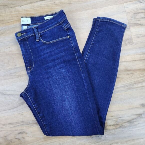 ☔️🔸️Frame Blue Le High Skinny Leg Jeans Size 6/28 - Picture 2 of 14